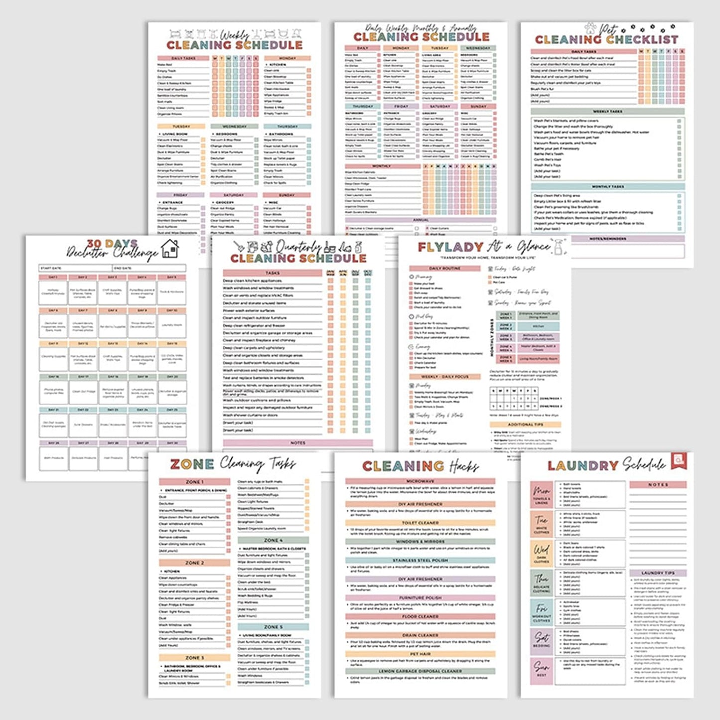 š„LAST DAY 50% OFF - šADHD Cleaning & Organizing Toolkit - Chore Plannerā