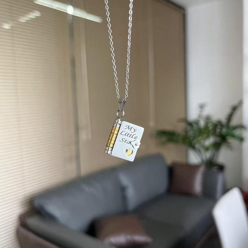 Stainless steel couple necklace