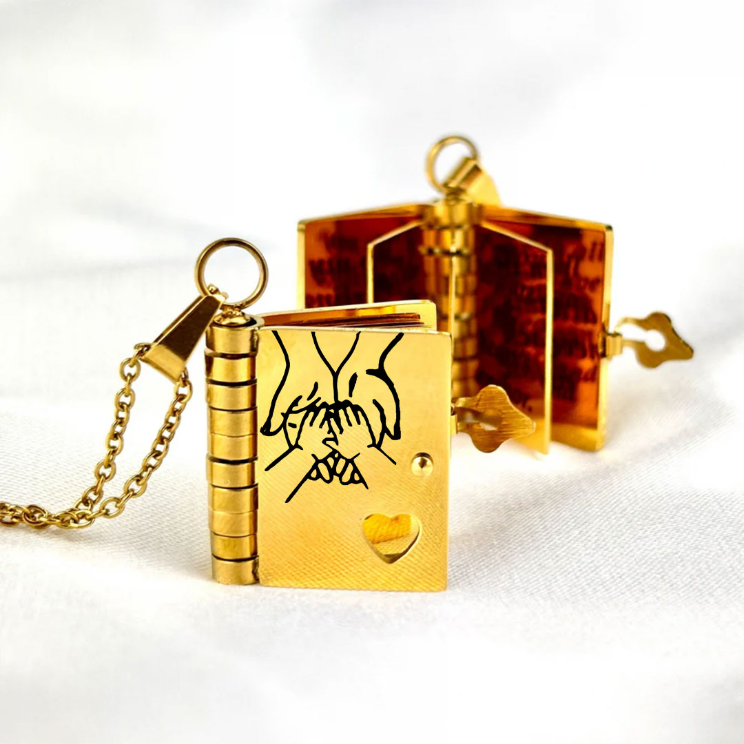 Stainless steel couple necklace