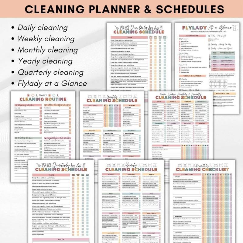 š„LAST DAY 50% OFF - šADHD Cleaning & Organizing Toolkit - Chore Plannerā