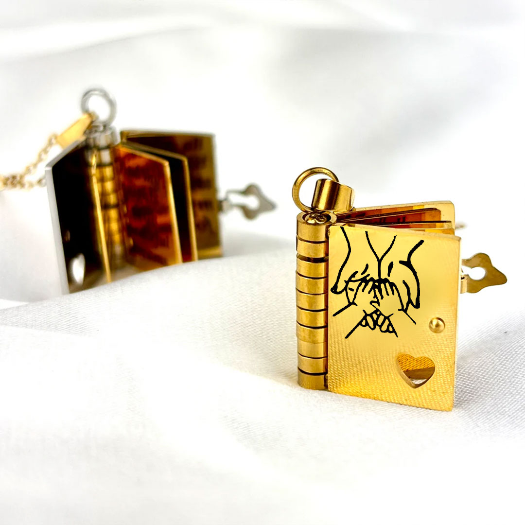 Stainless steel couple necklace