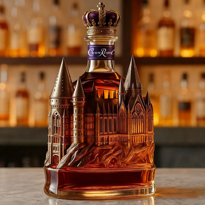 European Gothic Castle Wine Bottle