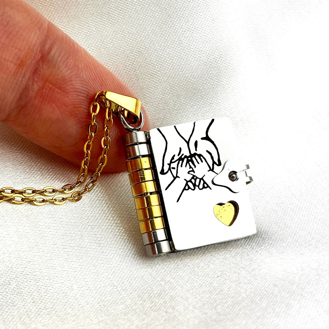 Stainless steel couple necklace