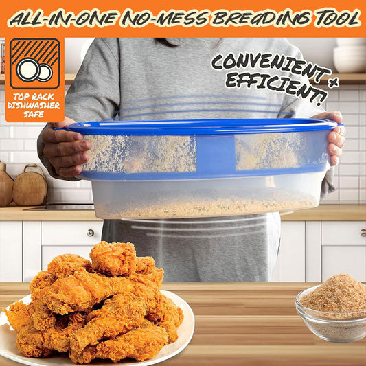 🍗 Breading Station – Mess-Free Coating Made Easy! 🍤