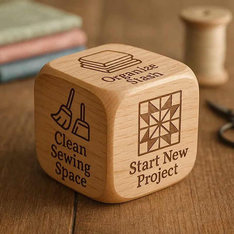 🔥LAST DAY 49% OFF - 🎲Quilter’s Decision Dice✨Natural Solid Wood & Hand-Painted