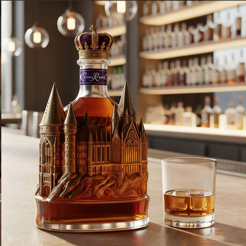 European Gothic Castle Wine Bottle