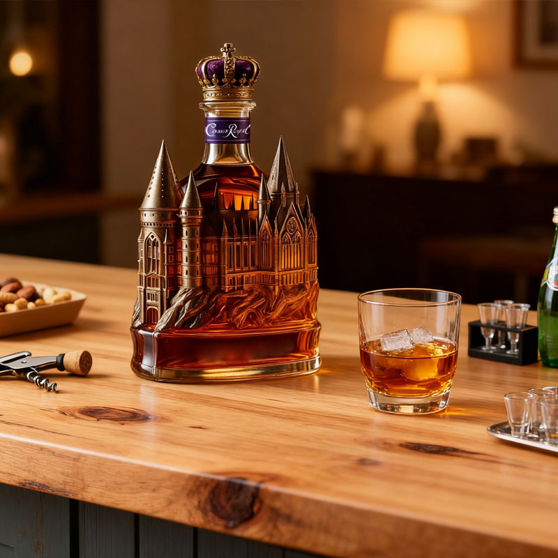European Gothic Castle Wine Bottle