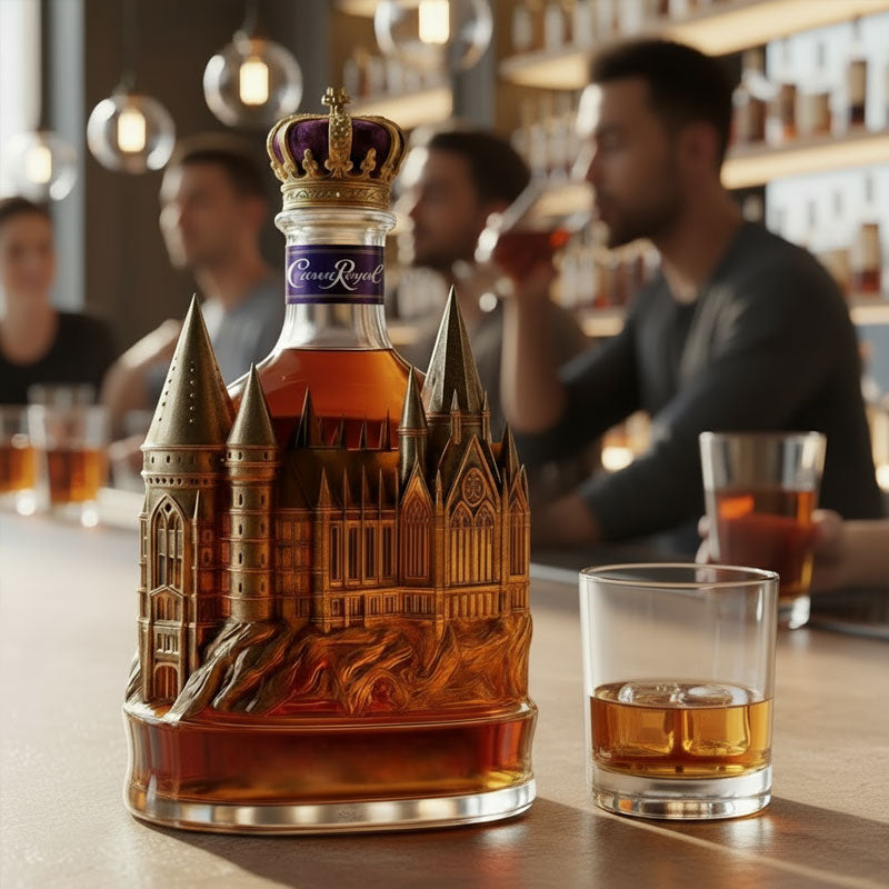 European Gothic Castle Wine Bottle