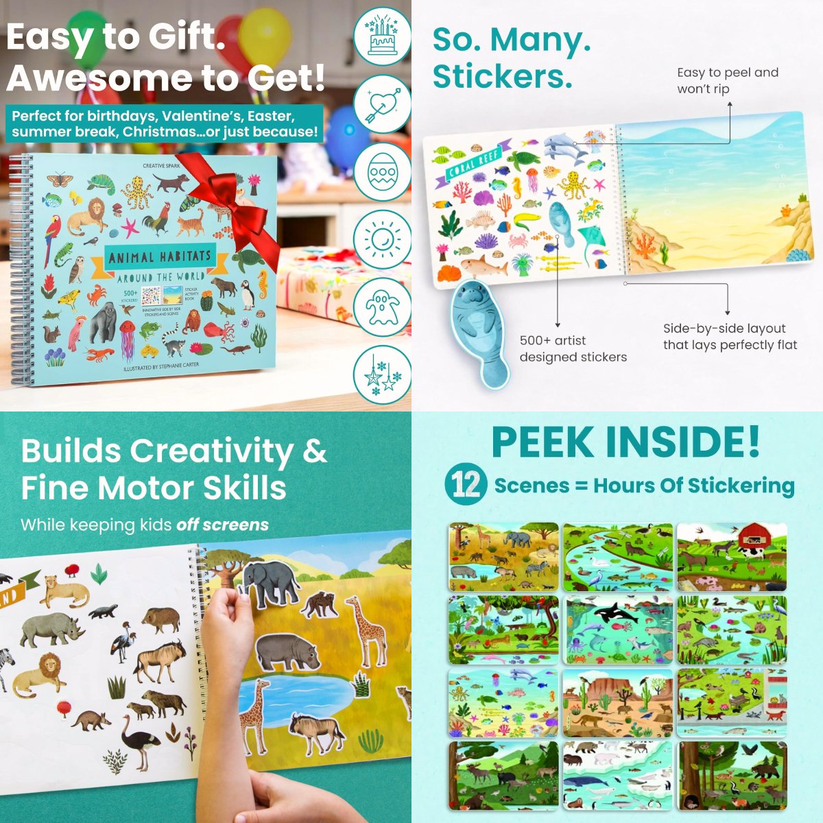 🔥LAST DAY 60% OFF - 👦👧Hello Bugs Sticker Book Activity for Kids🦋🪲 (over 500 stickers!)