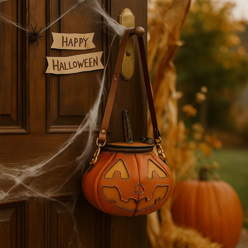 🎃 Pumpkin Charm Bag — A Little Piece of Halloween Magic 🕸️
