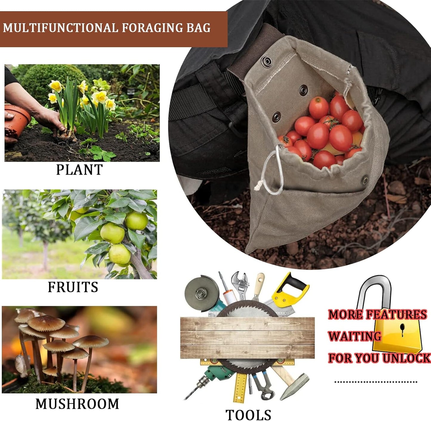 🔥Last Day 49% OFF - Foldable Canvas Foraging Pouch