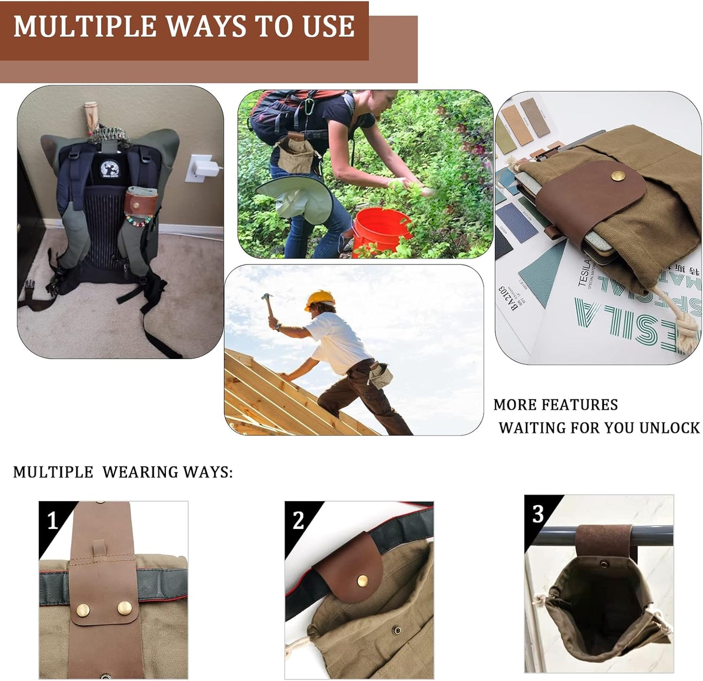 🔥Last Day 49% OFF - Foldable Canvas Foraging Pouch