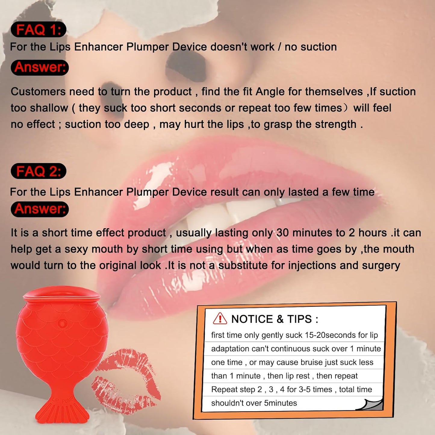 🐟Silicone Fish Shape Lip Augmenter💖
