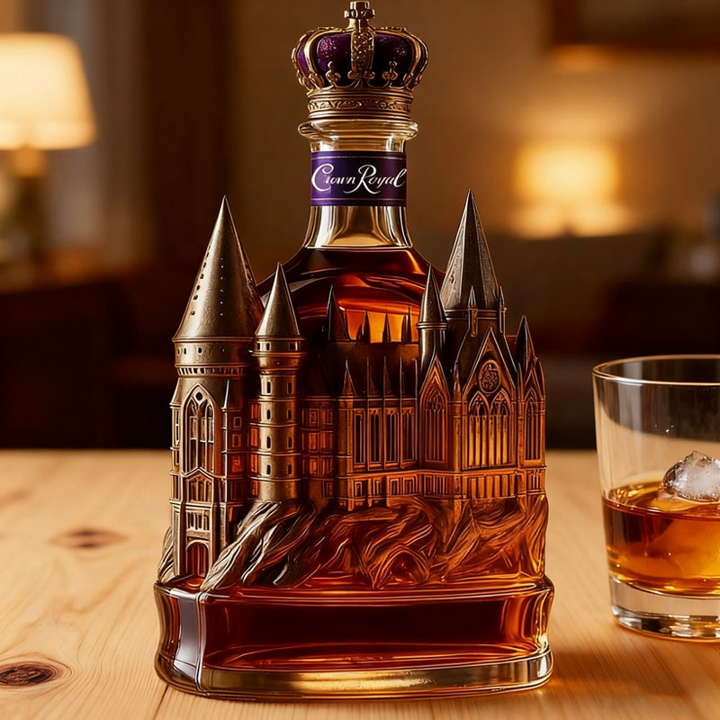 European Gothic Castle Wine Bottle