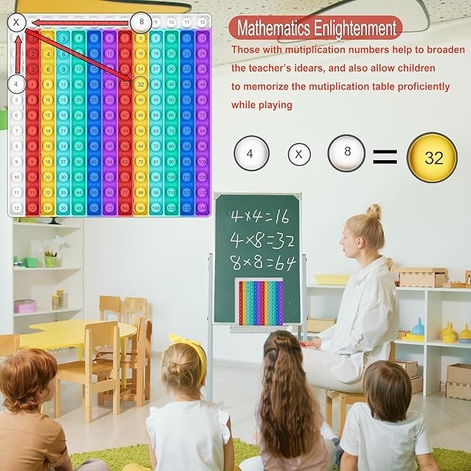 🎯12x12 Multiplication Table Board Game – Portable Math Practice and Learning Toy for Kids