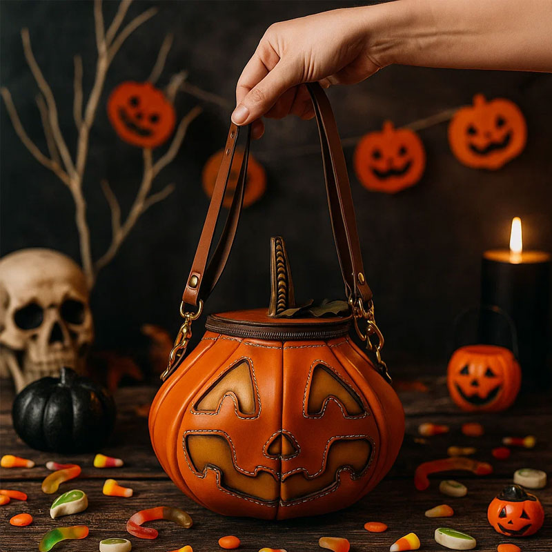🎃 Pumpkin Charm Bag — A Little Piece of Halloween Magic 🕸️