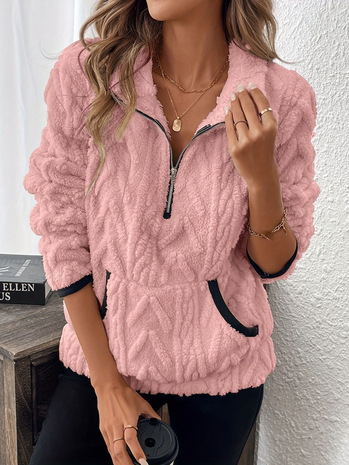 🐑Kort sweatshirt i lammull i Chanel-stil✨