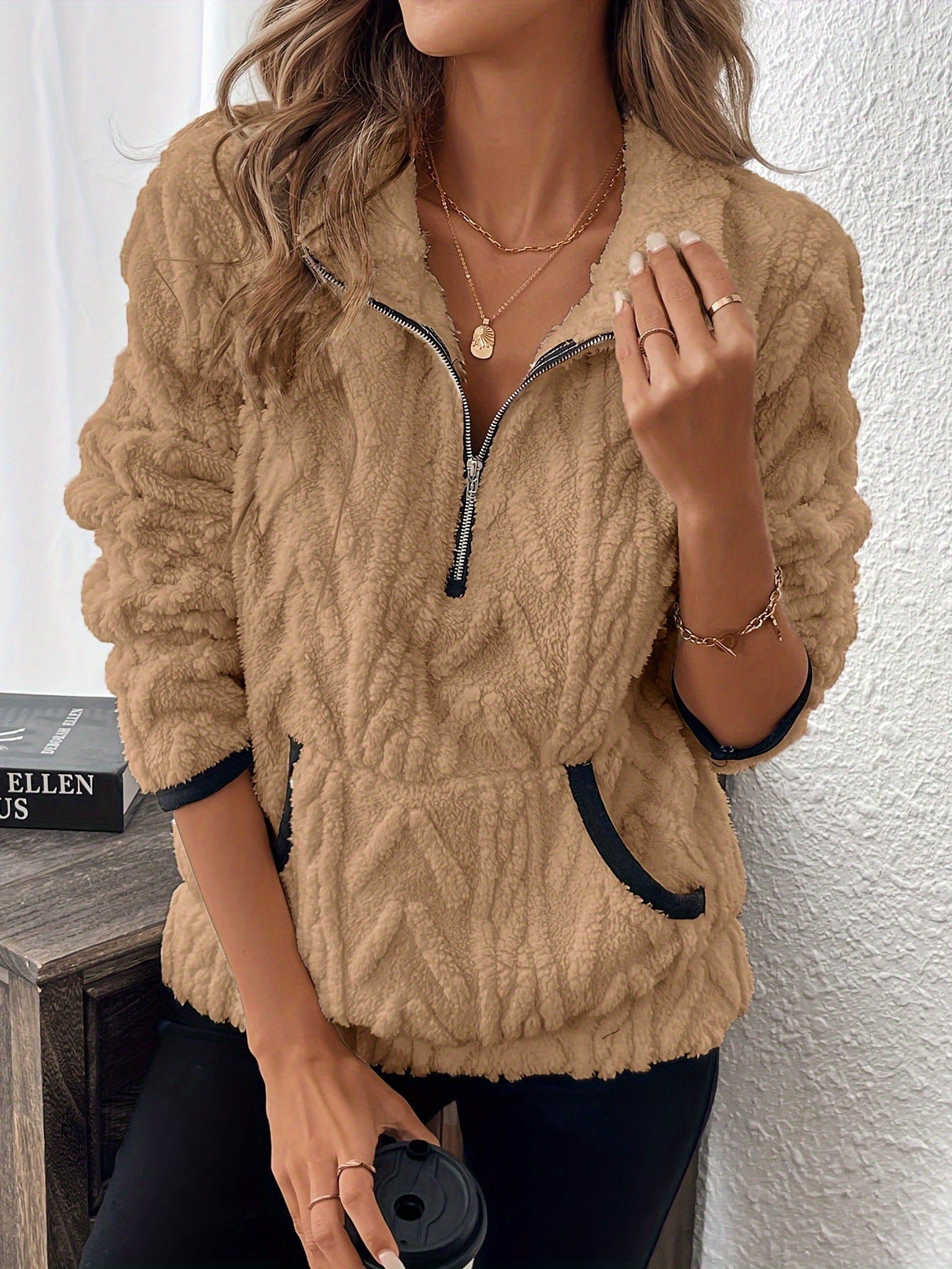 🐑Kort sweatshirt i lammull i Chanel-stil✨