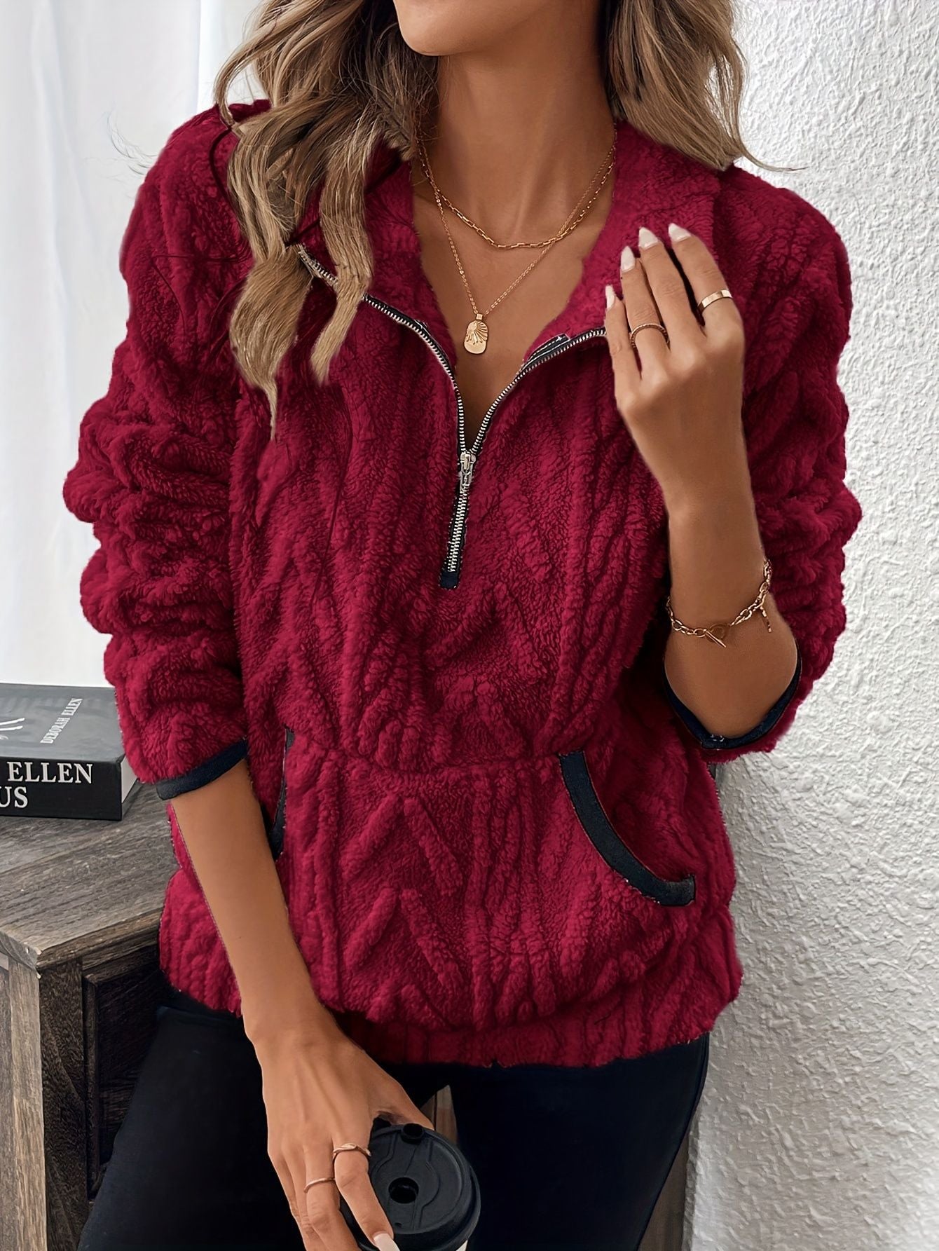 🐑Kort sweatshirt i lammull i Chanel-stil✨