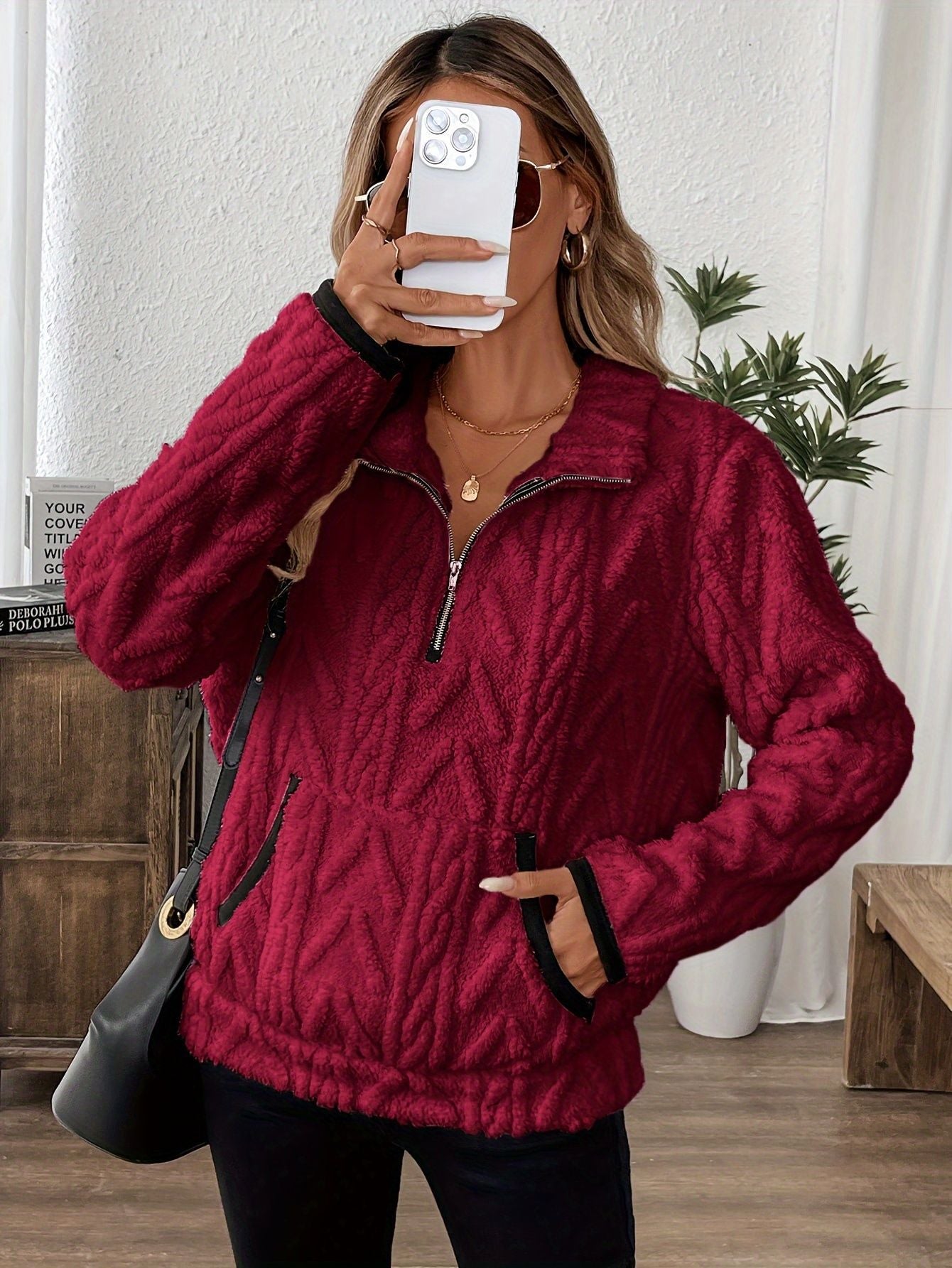 🐑Kort sweatshirt i lammull i Chanel-stil✨