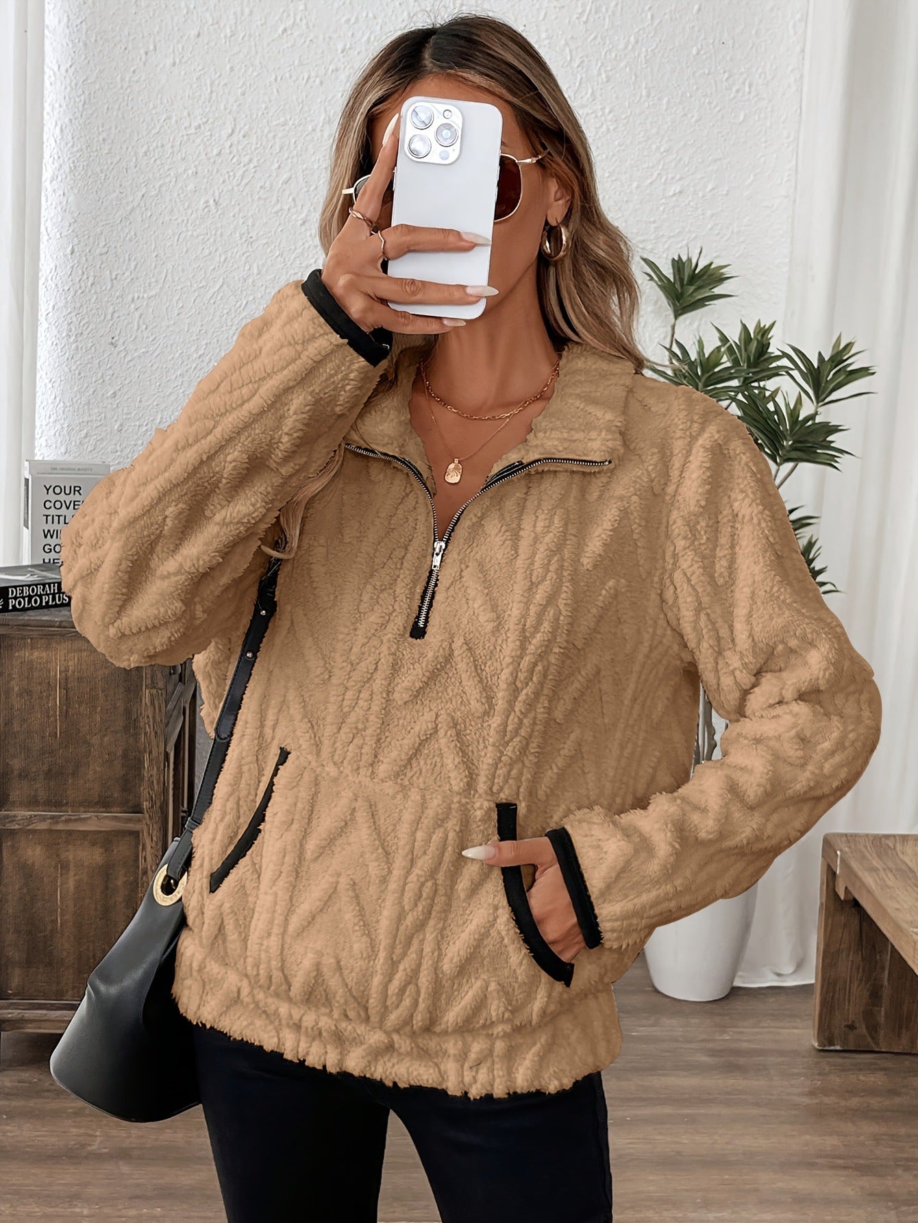 🐑Kort sweatshirt i lammull i Chanel-stil✨