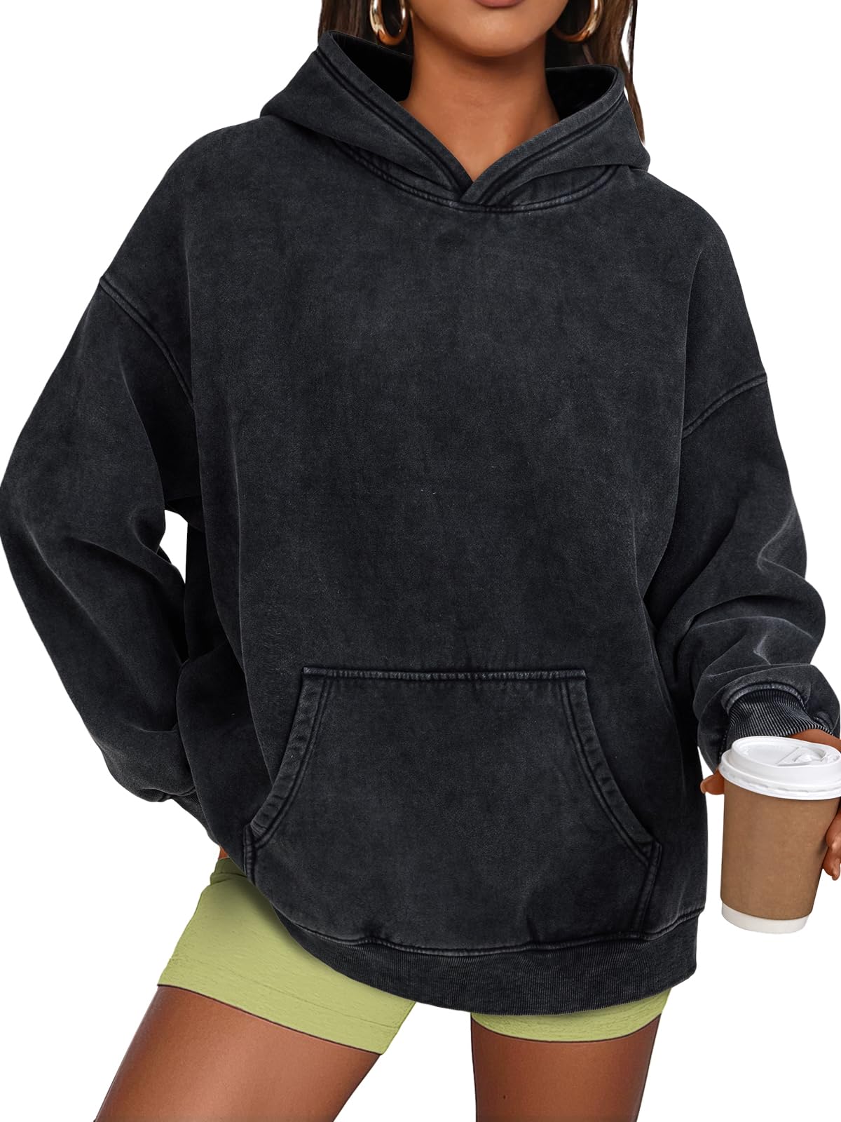 ✨Unisex Casual Oversized Acid Wash Tops Hoodie Pullover(Buy 2 Free Shipping)