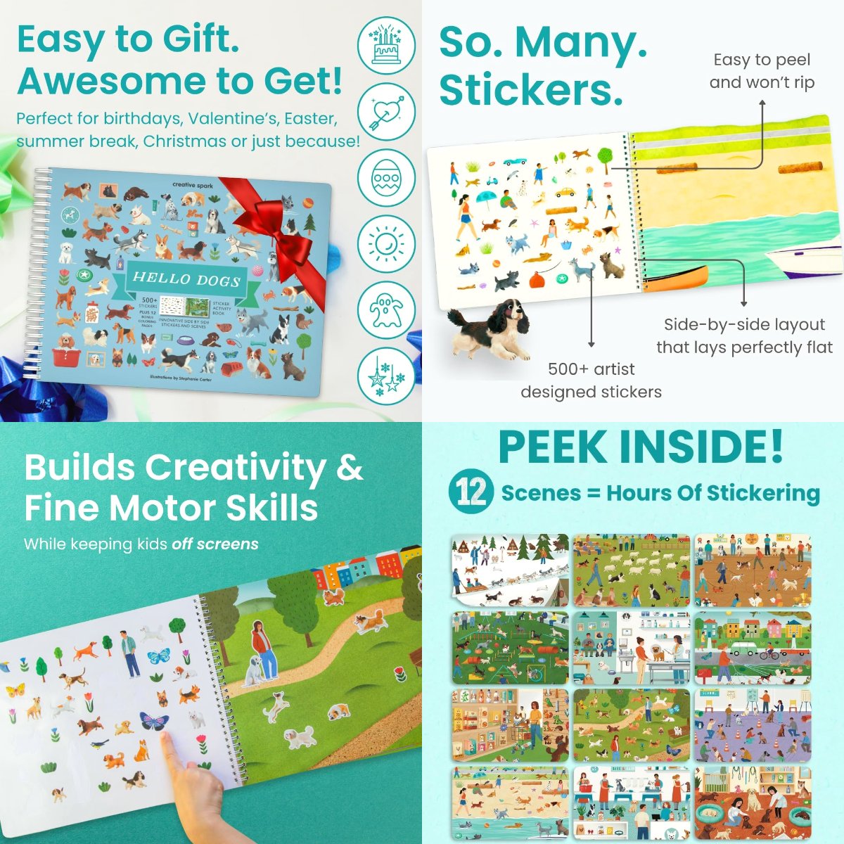 🔥LAST DAY 60% OFF - 👦👧Hello Bugs Sticker Book Activity for Kids🦋🪲 (over 500 stickers!)
