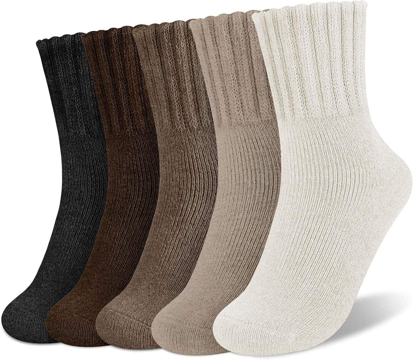🏆LAST DAY SALE 49% OFF - 5 Pairs Women's Solid Mid-calf Socks